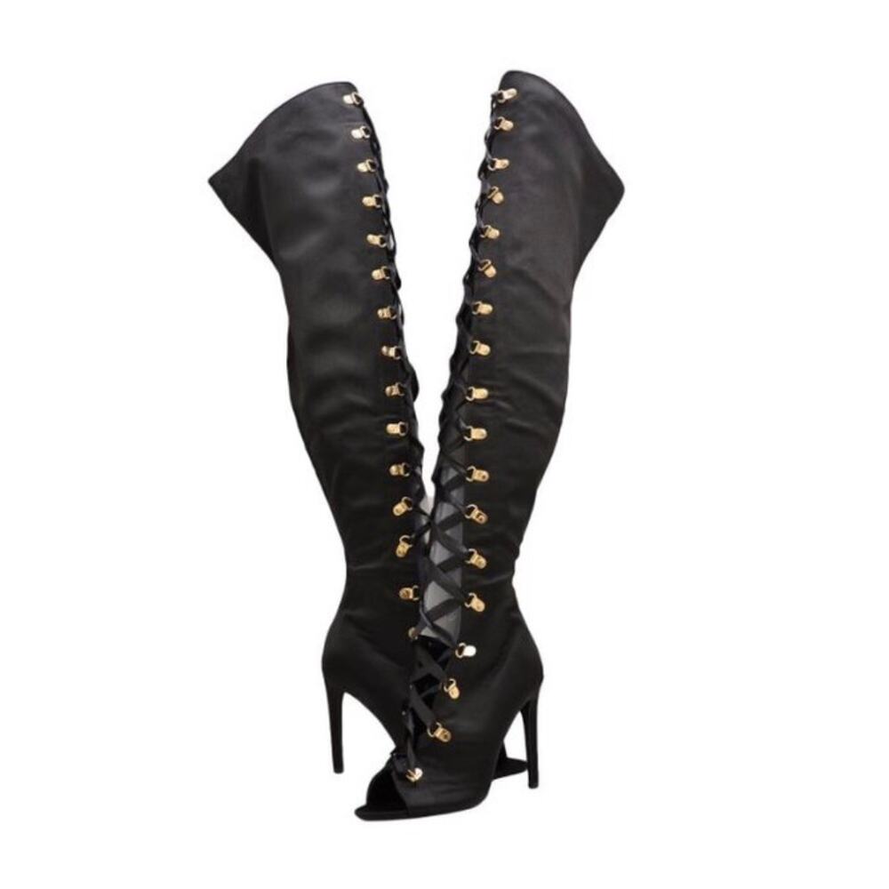 Cape Robbin Olga-26 Women Black Over The Knee Boot